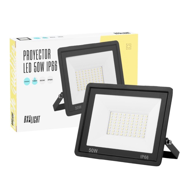 50W LED Floodlight 6000Lm 6000ºK IP66 Dimmable 60,000H