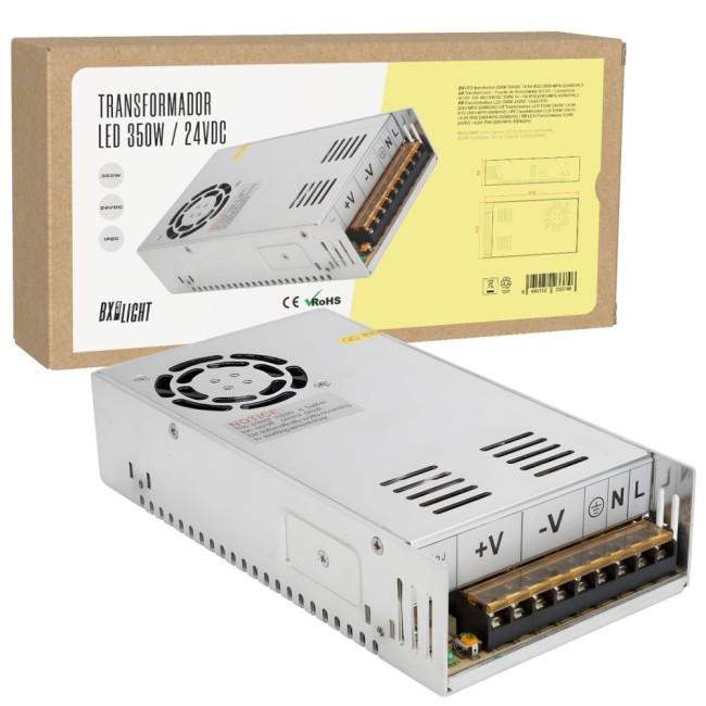 350W 24V 14.6A IP20 Transformer