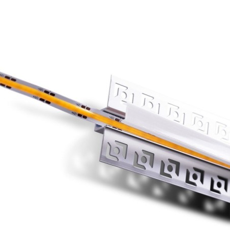 Perfil de Aluminio Empotrable para Tira LED de 9mm, 1m, IP25, Certificado CE