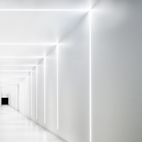 Perfil de Aluminio Empotrable para Tira LED de 9mm, 1m, IP25, Certificado CE