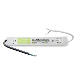 AC/DC Transformer 230V to 12V 30W IP67 Aluminum 202x29x20mm