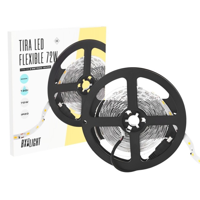 5m 72W 6000K 12VDC Flexible LED Strip SMD5050 IP20