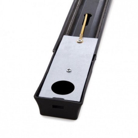 2M Black Aluminum Single-Phase Track for LED Spotlights CE RoHS