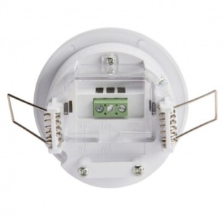 Sensor de Movimiento Empotrable 360º, ABS, IP25, 220-240V, Ø75.5x74.5mm