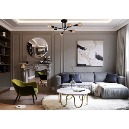 Lámpara de Techo Makurdi: Aluminio, IP20, 6xE27, 64x30 cm