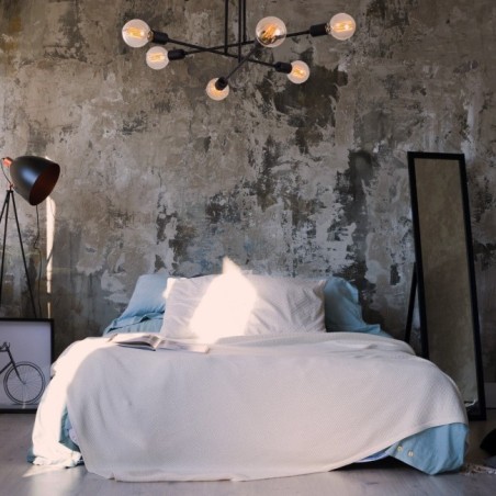 Lámpara de Techo Makurdi: Aluminio, IP20, 6xE27, 64x30 cm