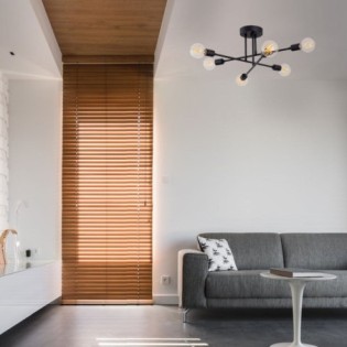 Lámpara de Techo Makurdi: Aluminio, IP20, 6xE27, 64x30 cm