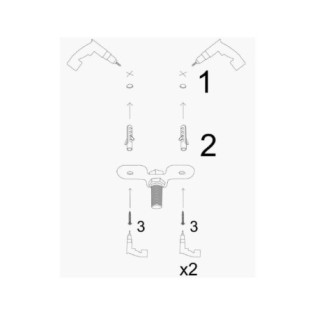 Lámpara de Techo Makurdi: Aluminio, IP20, 6xE27, 64x30 cm