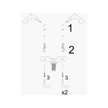 Lámpara de Techo Makurdi: Aluminio, IP20, 6xE27, 64x30 cm