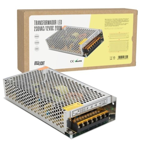 12V 17A IP25 Aluminum Transformer 198x97x42mm