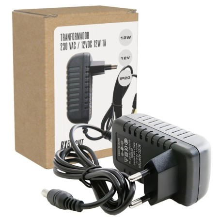 12W LED Transformer 1A ABS IP25 230VAC/12VDC CE RoHS