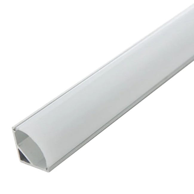 2m Corner Aluminum Profile for LED Strip with Opal Diffuser