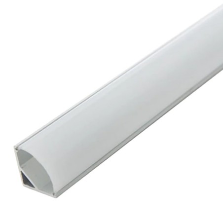 2m Corner Aluminum Profile for LED Strip with Opal Diffuser