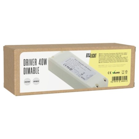 Driver LED DALI 40W, 50-76VDC, 600mA, Clase II, IP25