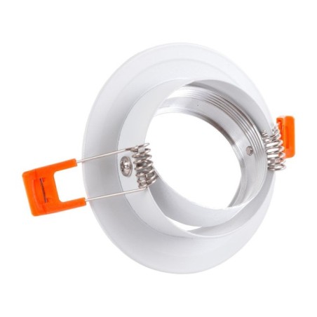 Foco Downlight Circular Basculante Aluminio Blanco Ø93mm IP25