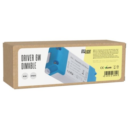 DALI dimmable driver 6W, output 12-48VDC, 300mA, IP20