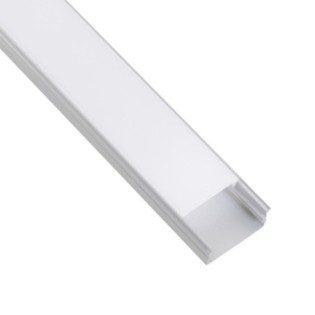 Aluminum Profile for 2m Double LED Strip with Opal Diffuser