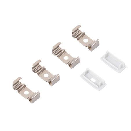 Perfil de Aluminio para Tira LED Doble con Difusor Opal de 2m