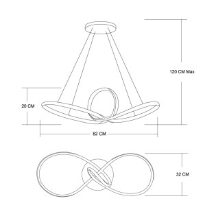 Lámpara colgante LED Lidias CCT Dim Smart (60W)