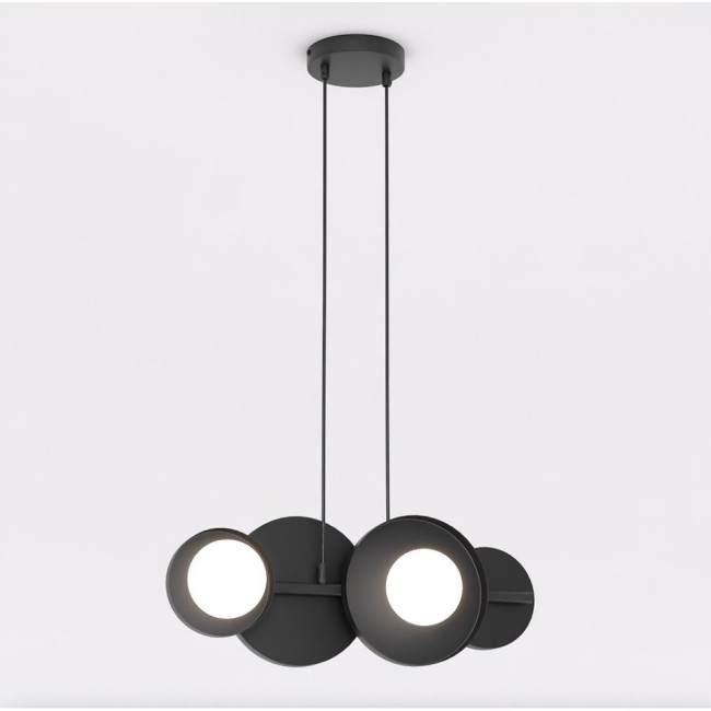 Lámpara colgante Aurevo negro (4 luces)