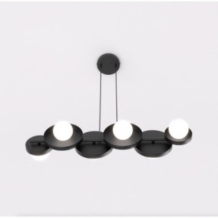 Aurevo black pendant lamp (6 lights)