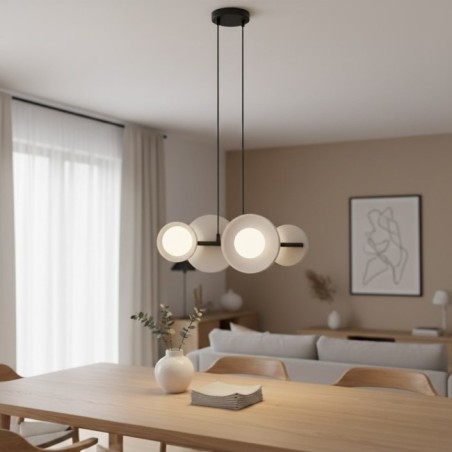 Aurevo white pendant lamp (4 lights)