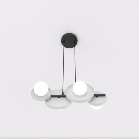 Aurevo gray pendant lamp (4 lights)