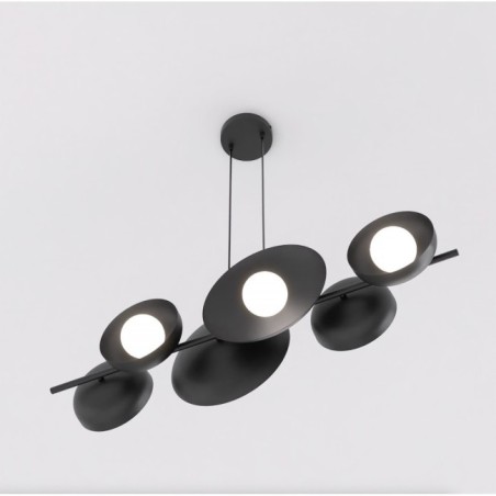 Cirion black pendant lamp (6 lights)