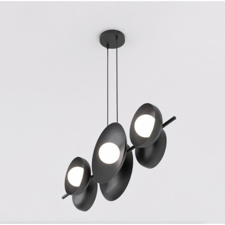 Cirion black pendant lamp (6 lights)