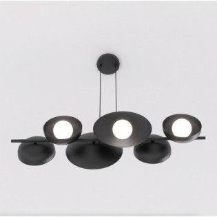 Cirion black pendant lamp (6 lights)