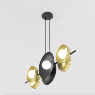Cirion black and gold pendant lamp (6 lights)