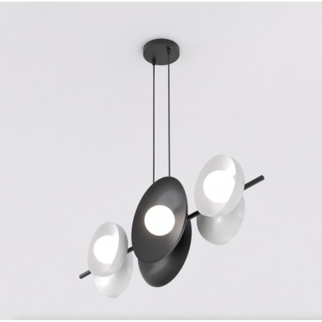 Cirion black and white hanging lamp (6 lights)