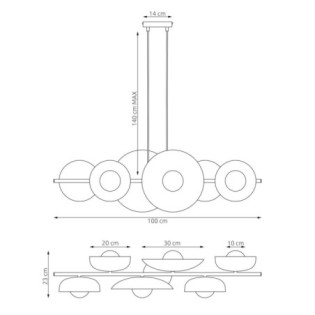 Cirion mix hanging lamp (6 lights)