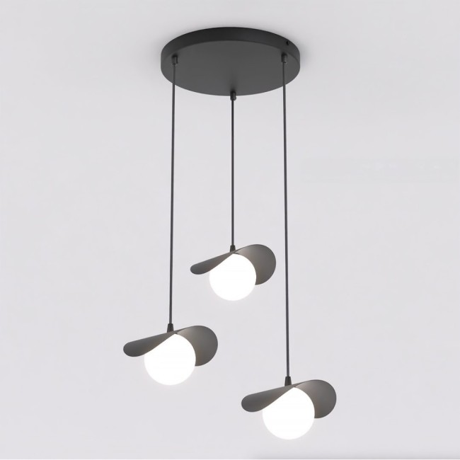 Serelia black pendant lamp (3 lights)