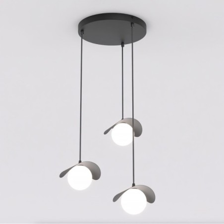 Serelia black pendant lamp (3 lights)