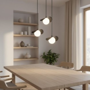 Serelia black pendant lamp (3 lights)