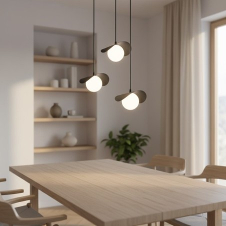 Serelia black pendant lamp (3 lights)