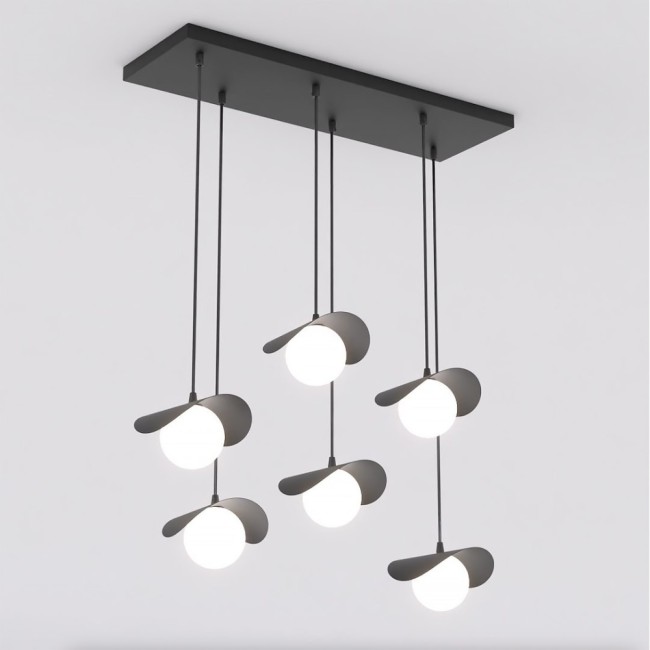 Serelia black pendant lamp (6 lights)