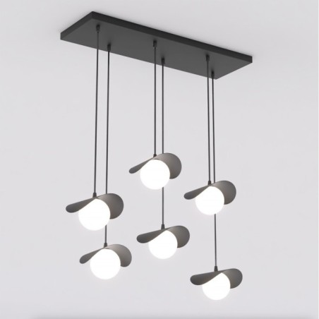 Serelia black pendant lamp (6 lights)