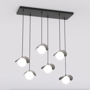 Serelia black pendant lamp (6 lights)