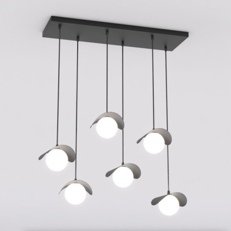 Serelia black pendant lamp (6 lights)