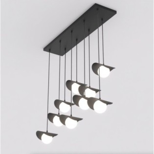 Serelia black pendant lamp (9 lights)