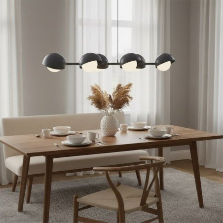 Lámpara colgante Nordessa negro (6 luces)