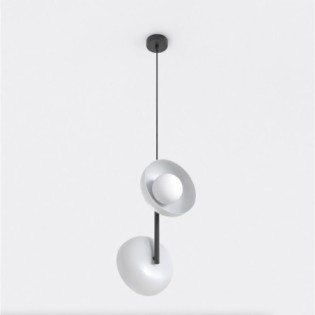 Elara gray+black pendant lamp (2 lights)
