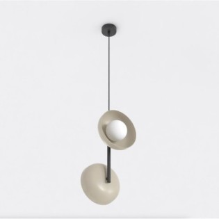 Elara moka+black pendant lamp (2 lights)