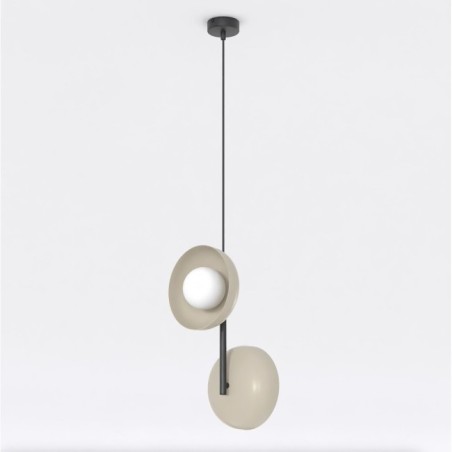 Elara moka+black pendant lamp (2 lights)