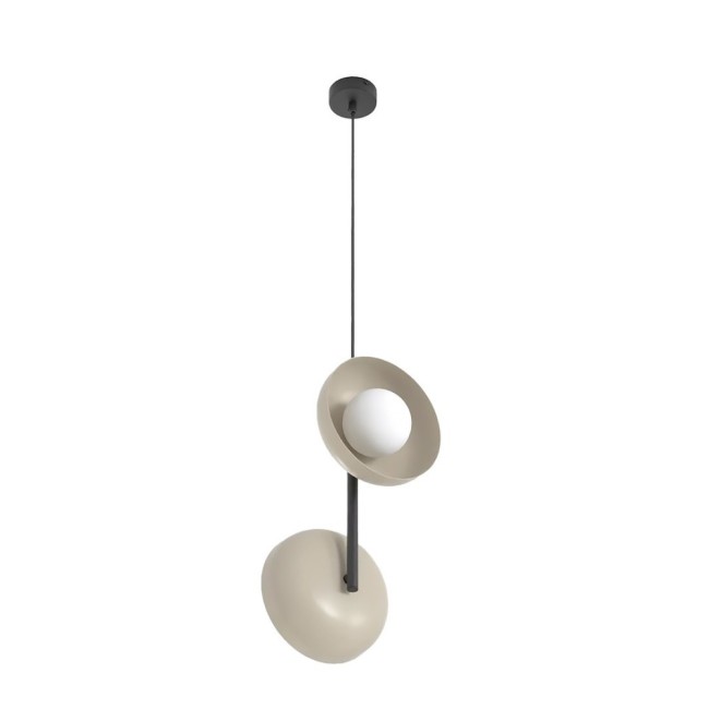 Elara moka+black pendant lamp (2 lights)