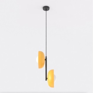 Elara orange+black pendant lamp (2 lights)