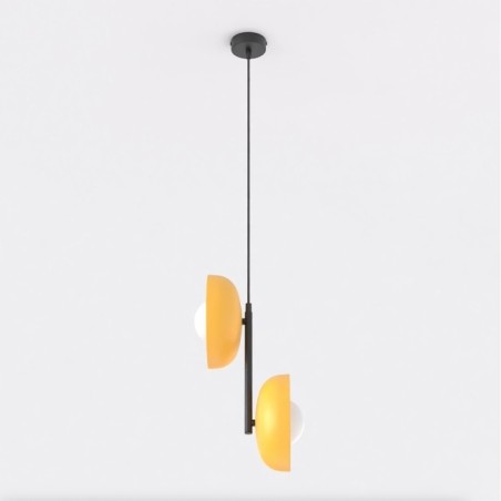 Elara orange+black pendant lamp (2 lights)