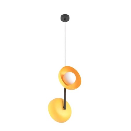 Elara orange+black pendant lamp (2 lights)
